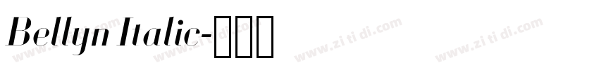 Bellyn Italic字体转换
